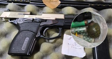 Encontraron una granada activa y un arsenal en un allanamiento por amenazas a un colegio