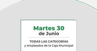 Este 30 de Junio se llevará adelante el pago de haberes a empleados Municipales